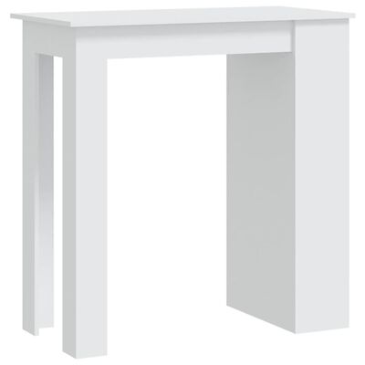 vidaXL Bar Table with Storage Rack White 102x50x103.5 cm Engineered Wood, white vidaXL Bar Table with Storage Rack White 102x50x103.5 cm Engineered Wood
