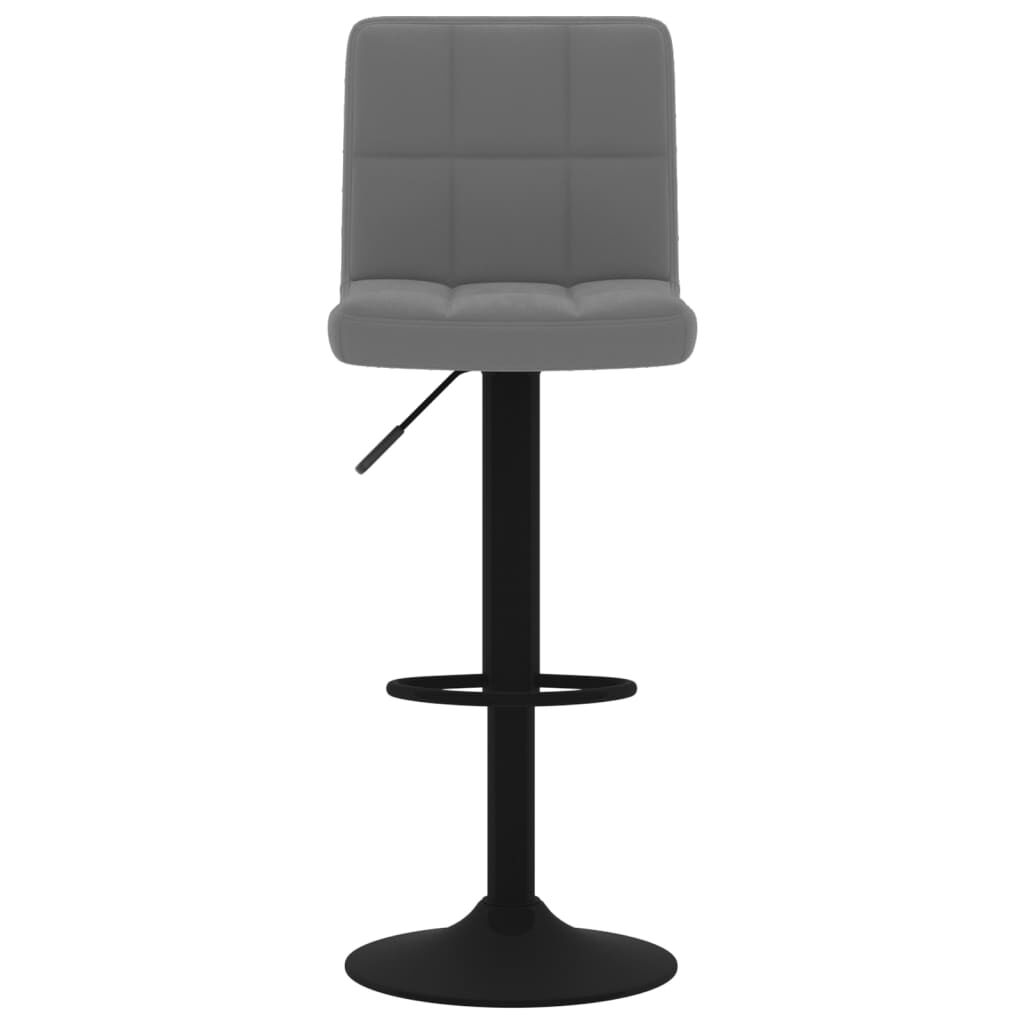 vidaXL Bar Stools 2 pcs Dark Grey Velvet