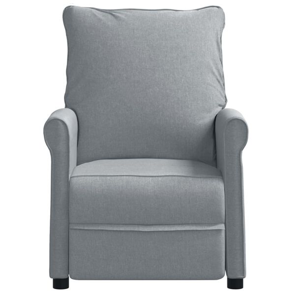 vidaXL Recliner Chair Light Grey Fabric