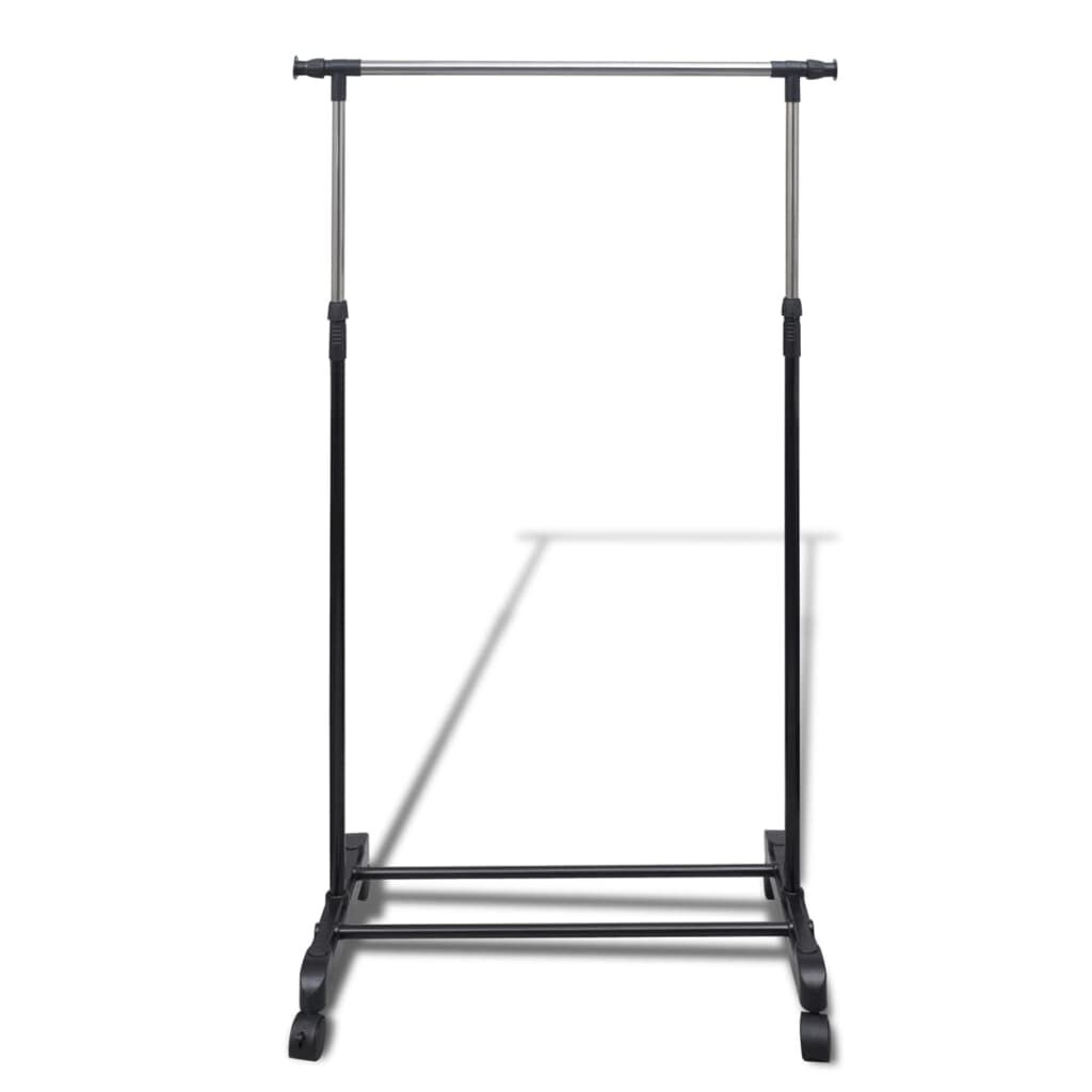 vidaXL Adjustable Clothes Racks 2 pcs 1 Hanging Rail