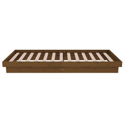 vidaXL Bed Frame without Mattress Honey Brown Solid Wood Small Single, honey brown vidaXL Bed Frame without Mattress Honey Brown Solid Wood Small Single