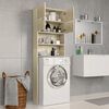 vidaXL Washing Machine Cabinet Sonoma Oak 64x25.5x190 cm Engineered Wood