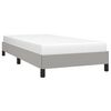 vidaXL Bed Frame without Mattress Light Grey 92x187 cm Single Fabric