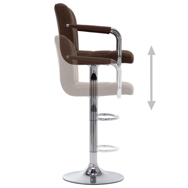 vidaXL Bar Stool Brown Fabric