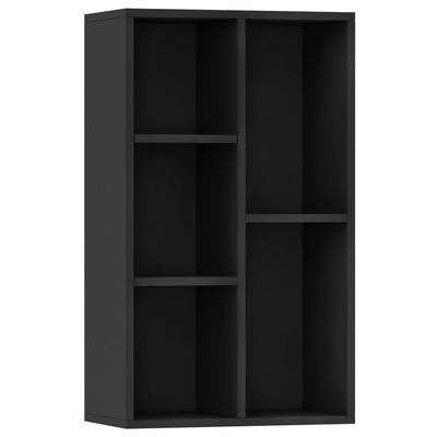vidaXL Book Cabinet/Sideboard Black 50x25x80 cm Engineered Wood, black vidaXL Book Cabinet/Sideboard Black 50x25x80 cm Engineered Wood