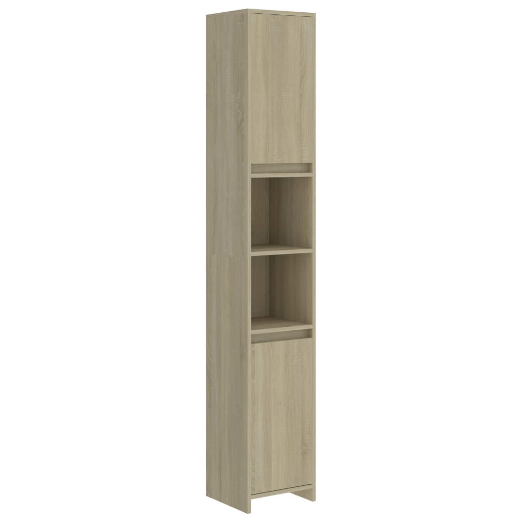 vidaXL Bathroom Cabinet Concrete Grey 30x30x183.5 cm Engineered Wood