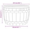 vidaXL 3-in-1 Garden Storage Box Light Brown Polypropylene