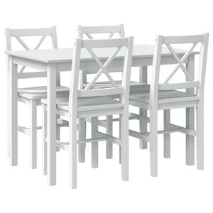 vidaXL 5 Piece Dining Set White