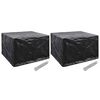 vidaXL Garden Furniture Covers 2 pcs 8 Eyelets 135x135x90 cm
