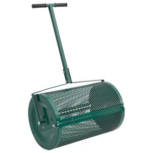 vidaXL Compost Spreader 75L Green Ø40x60 cm Steel