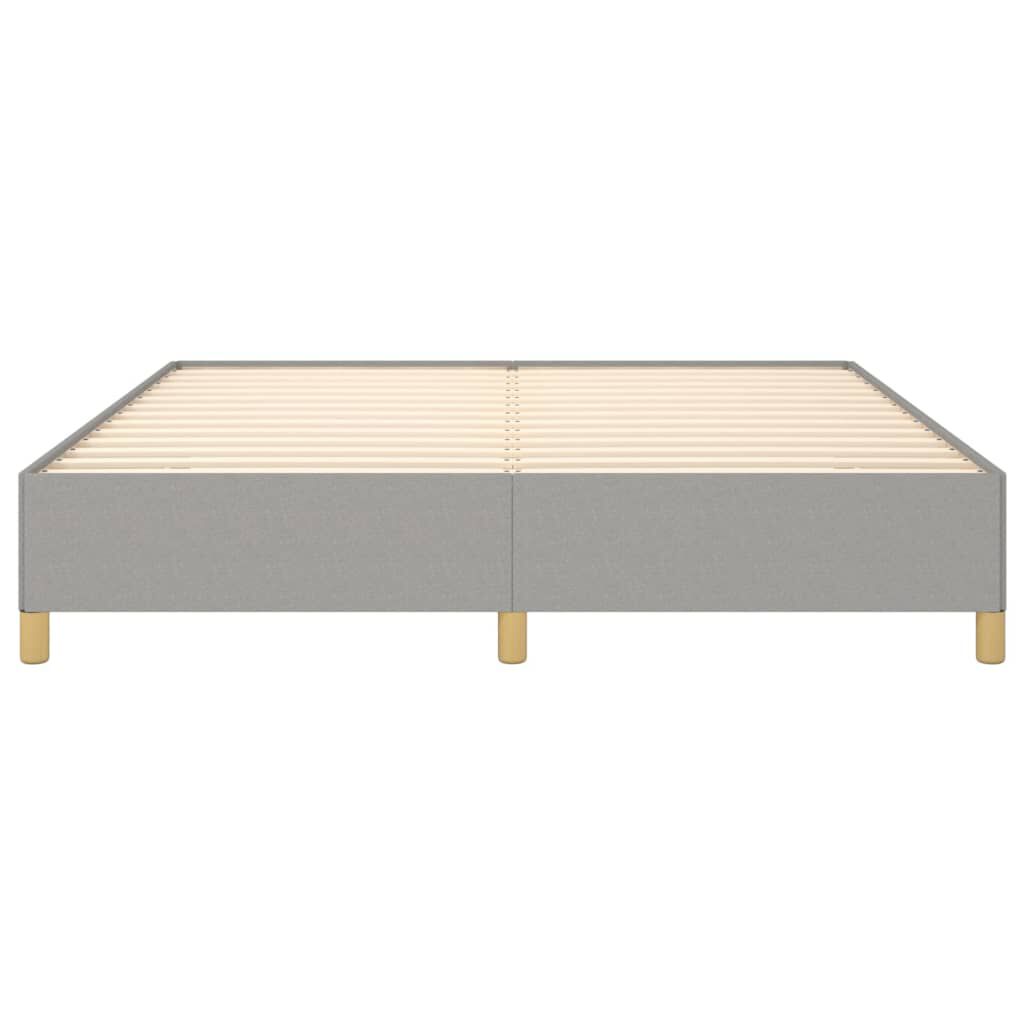 vidaXL Bed Frame without Mattress Light Grey 180x200 cm Super King Fabric