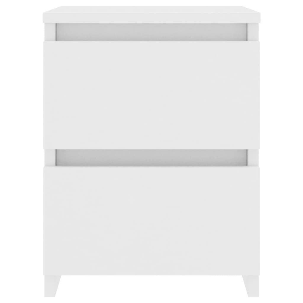 vidaXL Bedside Cabinets 2 pcs White 30x30x40 cm Engineered Wood