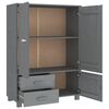 vidaXL Wardrobe HAMAR Dark Grey 99x45x137 cm Solid Wood Pine