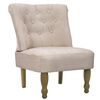vidaXL French Chairs 2 pcs Cream Fabric