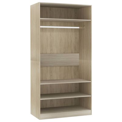 vidaXL Wardrobe Sonoma Oak 100x50x200 cm Engineered Wood, sonoma oak vidaXL Wardrobe Sonoma Oak 100x50x200 cm Engineered Wood