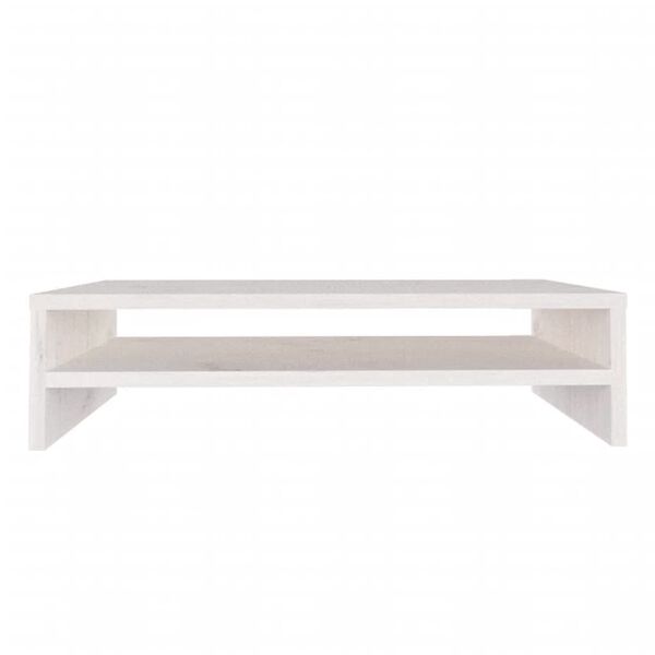 vidaXL Monitor Stand White 50x24x13 cm Solid Wood Pine