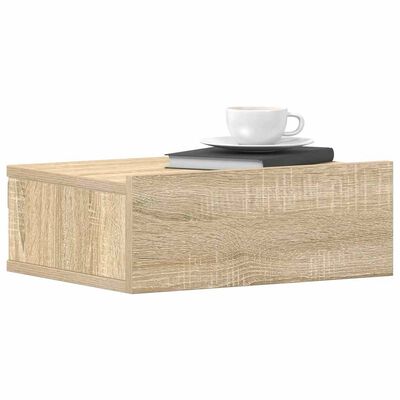 vidaXL Floating Nightstand Sonoma Oak 40x30x15 cm Engineered Wood, sonoma oak vidaXL Floating Nightstand Sonoma Oak 40x30x15 cm Engineered Wood