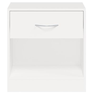 vidaXL Nightstand 2 pcs with Drawer White, white vidaXL Nightstand 2 pcs with Drawer White