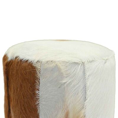 vidaXL Bar Stool Goatskin Leather and Solid Teak Wood,  vidaXL Bar Stool Goatskin Leather and Solid Teak Wood