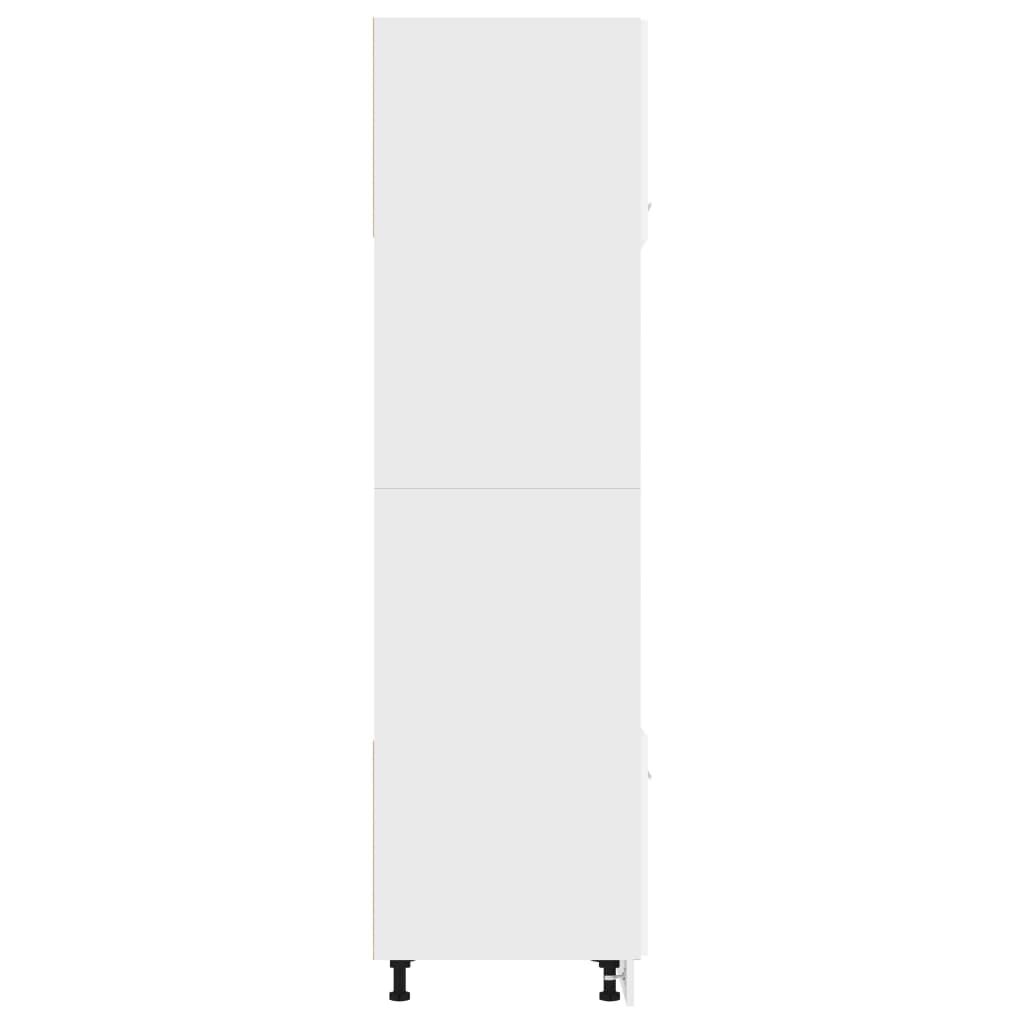 vidaXL Microwave Cabinet Lyon White 60x57x207 cm Engineered Wood
