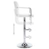 vidaXL Bar Stools 2 pcs White Faux Leather
