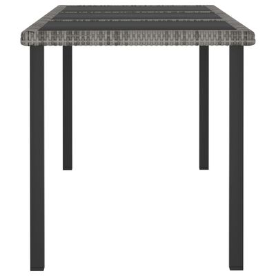 vidaXL 9 Piece Garden Dining Set Poly Rattan Grey, grey vidaXL 9 Piece Garden Dining Set Poly Rattan Grey