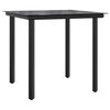 vidaXL 5 Piece Garden Dining Set Black Poly Rattan