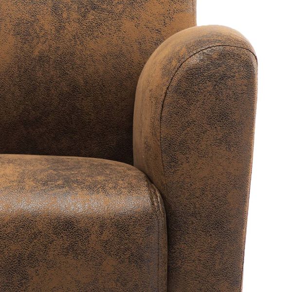 vidaXL Sofa Chair Brown 70x69x72 cm Faux Suede Leather