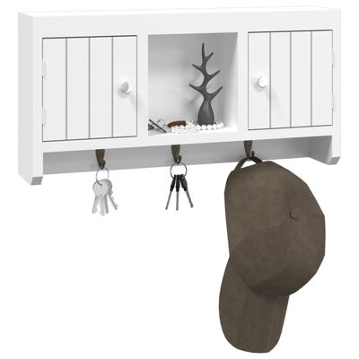 vidaXL Key Cabinet White 40x8.5x20 cm Engineered Wood&Steel,  vidaXL Key Cabinet White 40x8.5x20 cm Engineered Wood&Steel