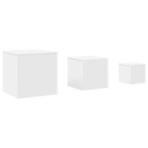 vidaXL Side Tables 3 pcs White Engineered Wood