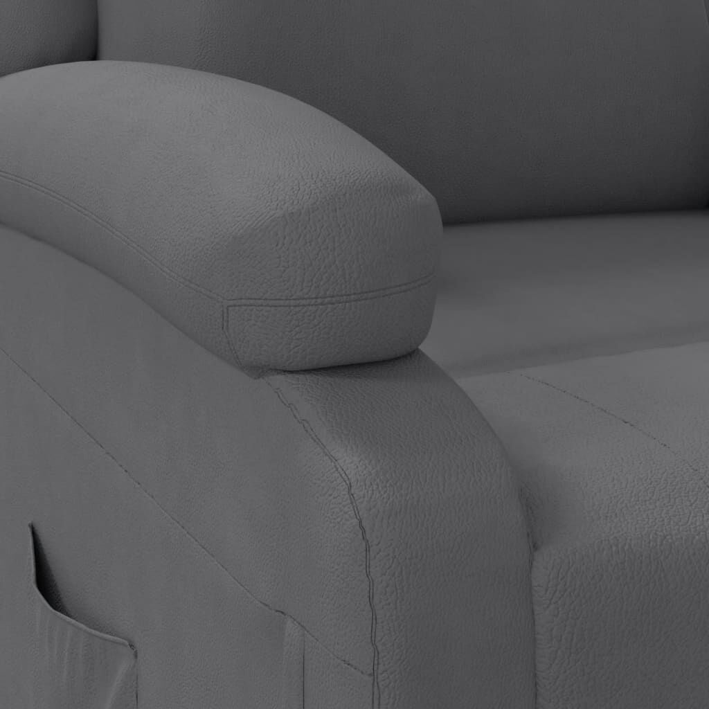vidaXL Recliner Chair Grey Faux Leather