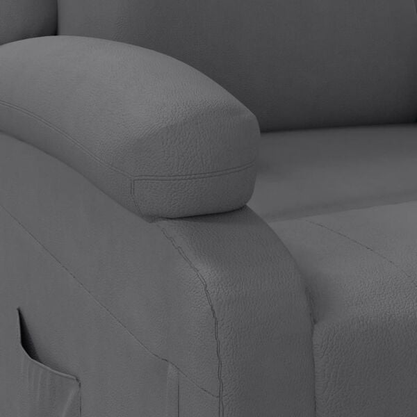 vidaXL Recliner Chair Grey Faux Leather