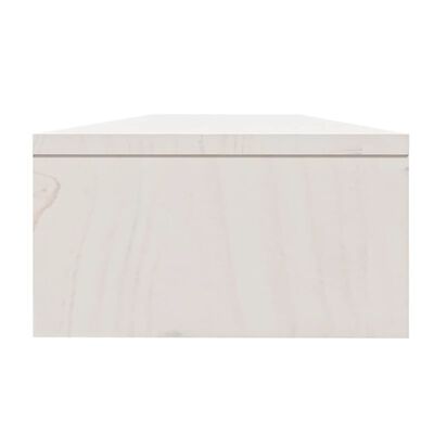 vidaXL Monitor Stand White 100x24x13 cm Solid Wood Pine