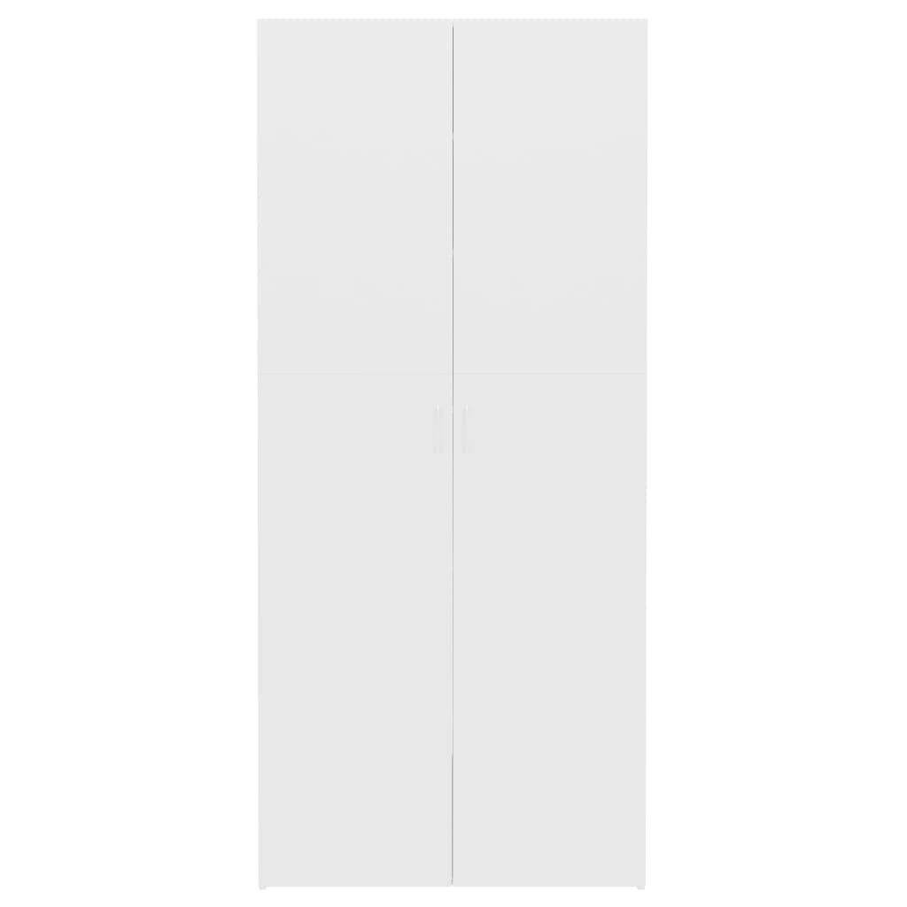 vidaXL Shoe Cabinet White 80x35.5x180 cm Engineered Wood
