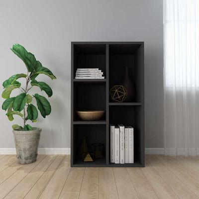 vidaXL Book Cabinet/Sideboard Black 50x25x80 cm Engineered Wood, black vidaXL Book Cabinet/Sideboard Black 50x25x80 cm Engineered Wood