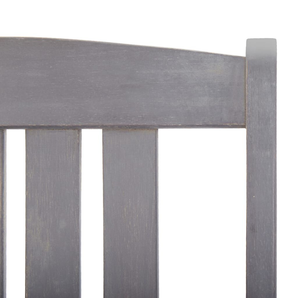 vidaXL 5 Piece Outdoor Dining Set Grey Solid Acacia Wood