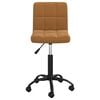 vidaXL Swivel Office Chair Brown Velvet