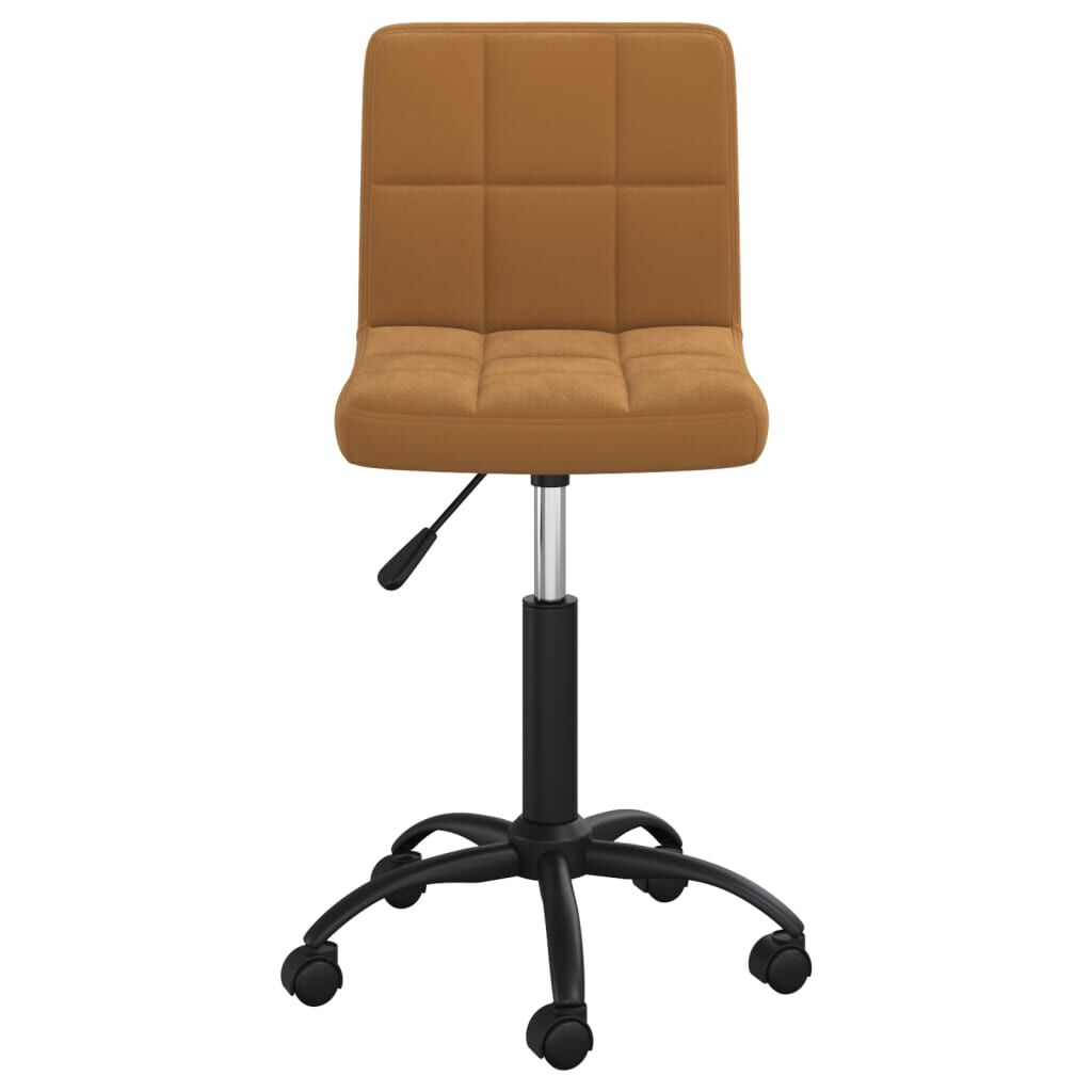 vidaXL Swivel Office Chair Brown Velvet