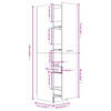 vidaXL Apothecary Cabinet Concrete Grey 30x42.5x150 cm Engineered Wood