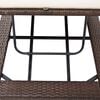 vidaXL Sunbed with Cushion Brown Poly Rattan