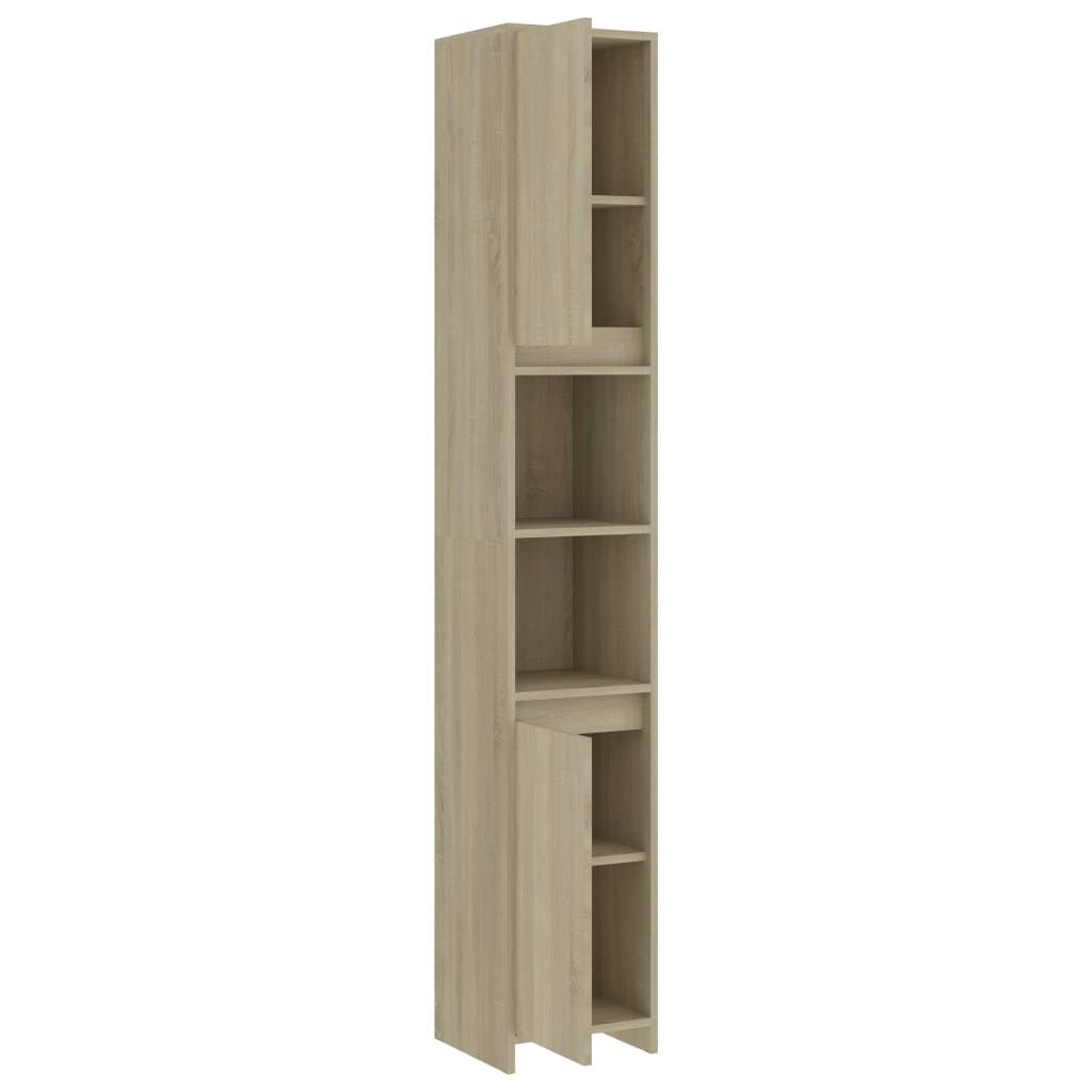 vidaXL Bathroom Cabinet Concrete Grey 30x30x183.5 cm Engineered Wood