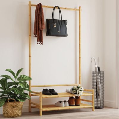 vidaXL Clothes Rack with Shelves 103x40x183 cm Bamboo,  vidaXL Clothes Rack with Shelves 103x40x183 cm Bamboo