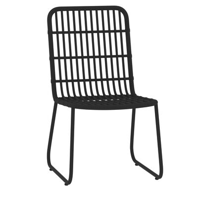 vidaXL 5 Piece Garden Dining Set Black, black vidaXL 5 Piece Garden Dining Set Black
