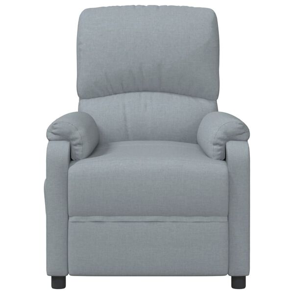 vidaXL Recliner Chair Light Grey Fabric