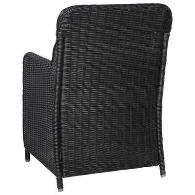 vidaXL 7 Piece Garden Dining Set Black, black vidaXL 7 Piece Garden Dining Set Black