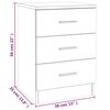 vidaXL Bedside Cabinets 2 pcs Smoked Oak 38x35x56 cm Engineered Wood