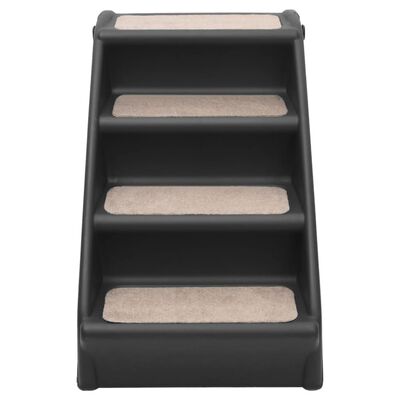 vidaXL Folding Dog Stairs Black 62x40x49.5 cm, black vidaXL Folding Dog Stairs Black 62x40x49.5 cm