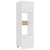 vidaXL Microwave Cabinet "Lyon" White 60x57x207 cm Engineered Wood