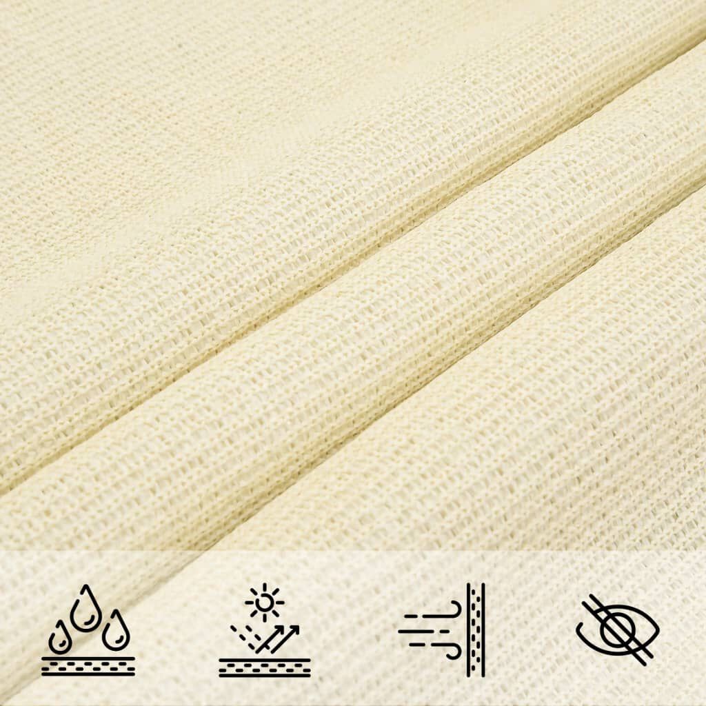 vidaXL Sunshade Sail HDPE Rectangular 4x6 m Cream