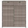 vidaXL Garden Storage Cabinet Grey 105x55x113 cm Poly Rattan